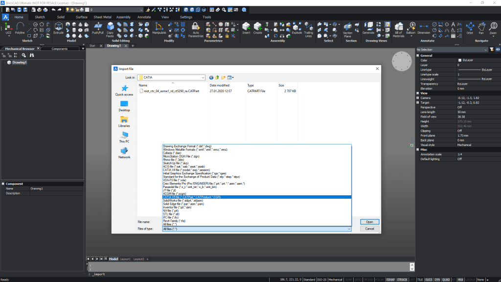 Import and Export files with the Communicator for BricsCAD<sup>®</sup>- Communicator 01-1024x576