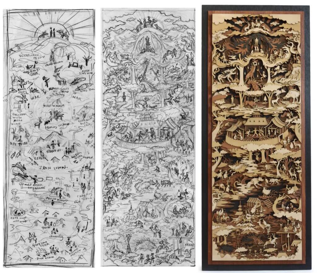 Laser Cut Art- logdP8783-1024x883