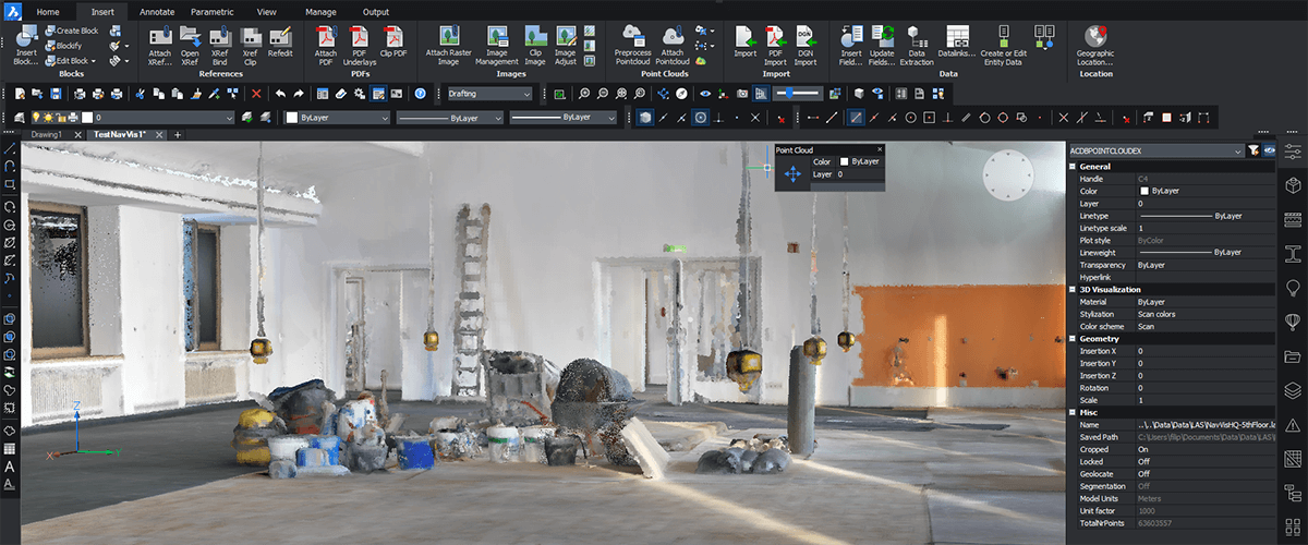 How to use point clouds in BricsCAD V20