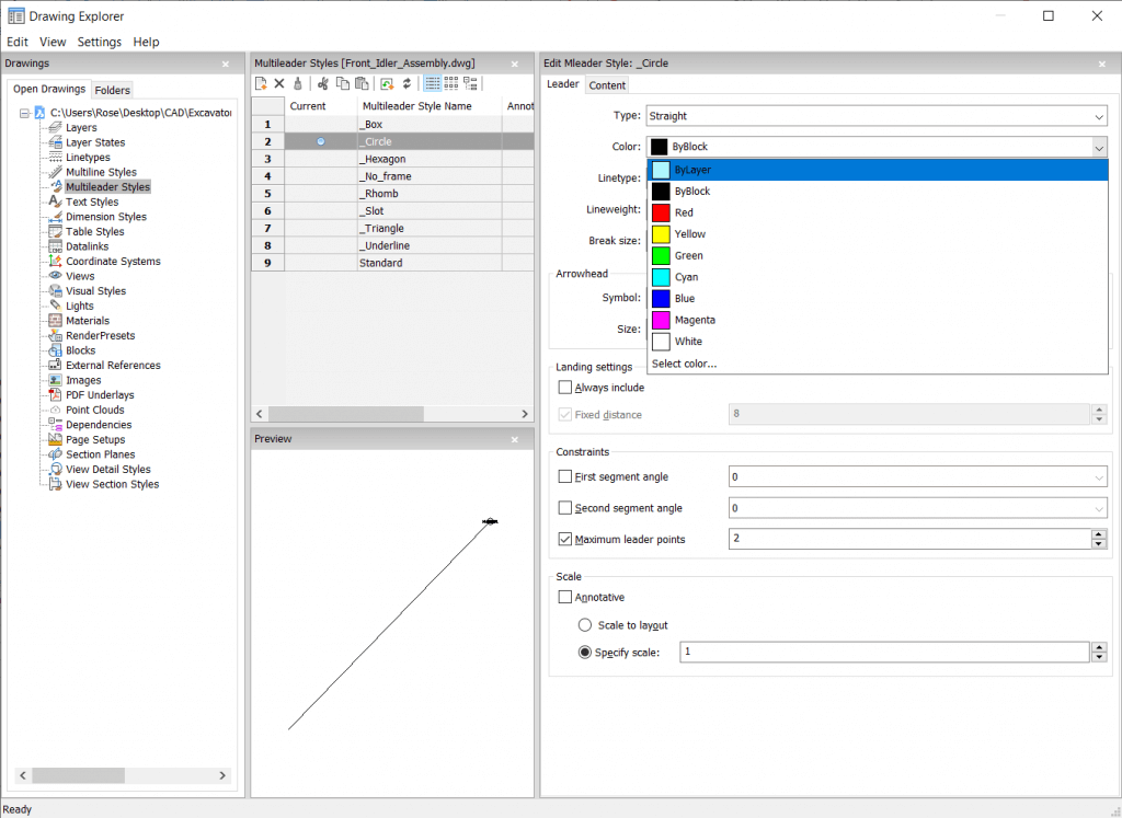 How to Create a “Blueprint” in BricsCAD- mleader-1024x747