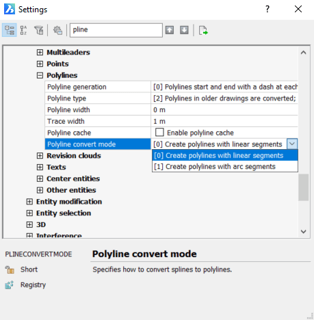 Splines, Polylines and 3D Polylines- ployline seetings