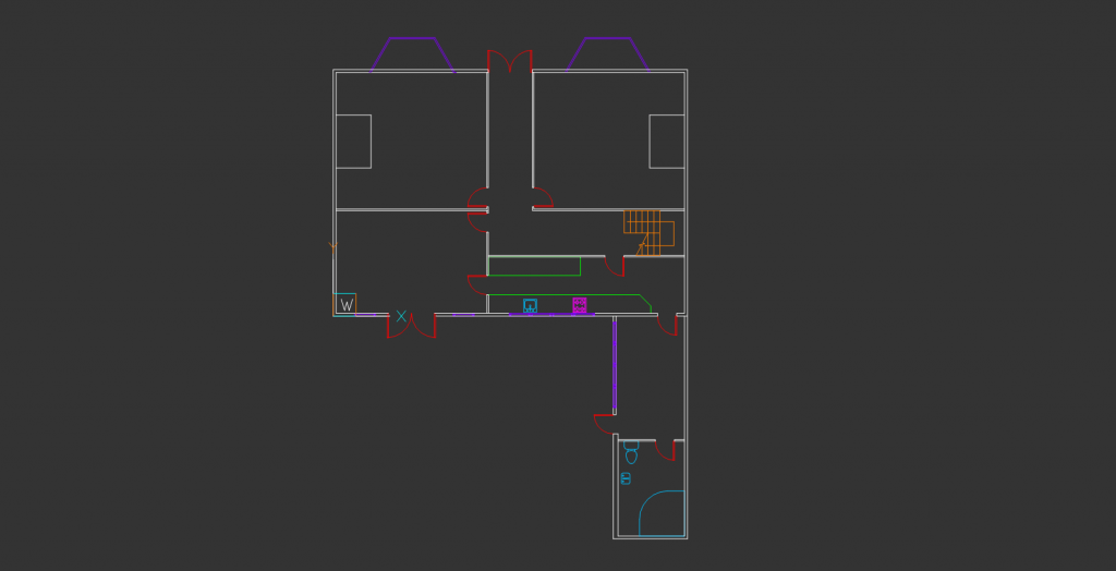 2D, 3D, BIM - 1 Moving from 2D to 3D CAD- house 2d-1024x524