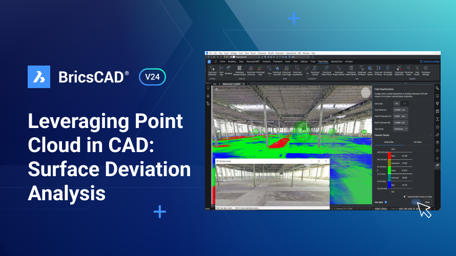 Surface Devication Concrete Surface deviation analysis CAD BricsCAD