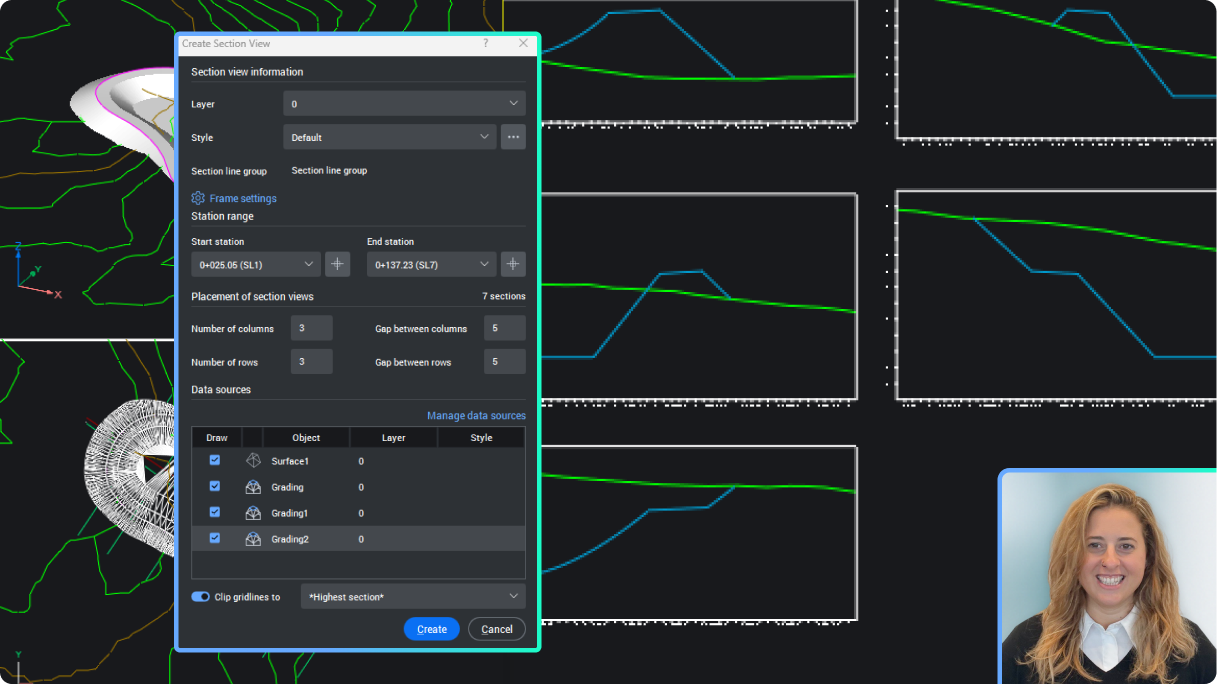 Create Civil Sections and Section Views
