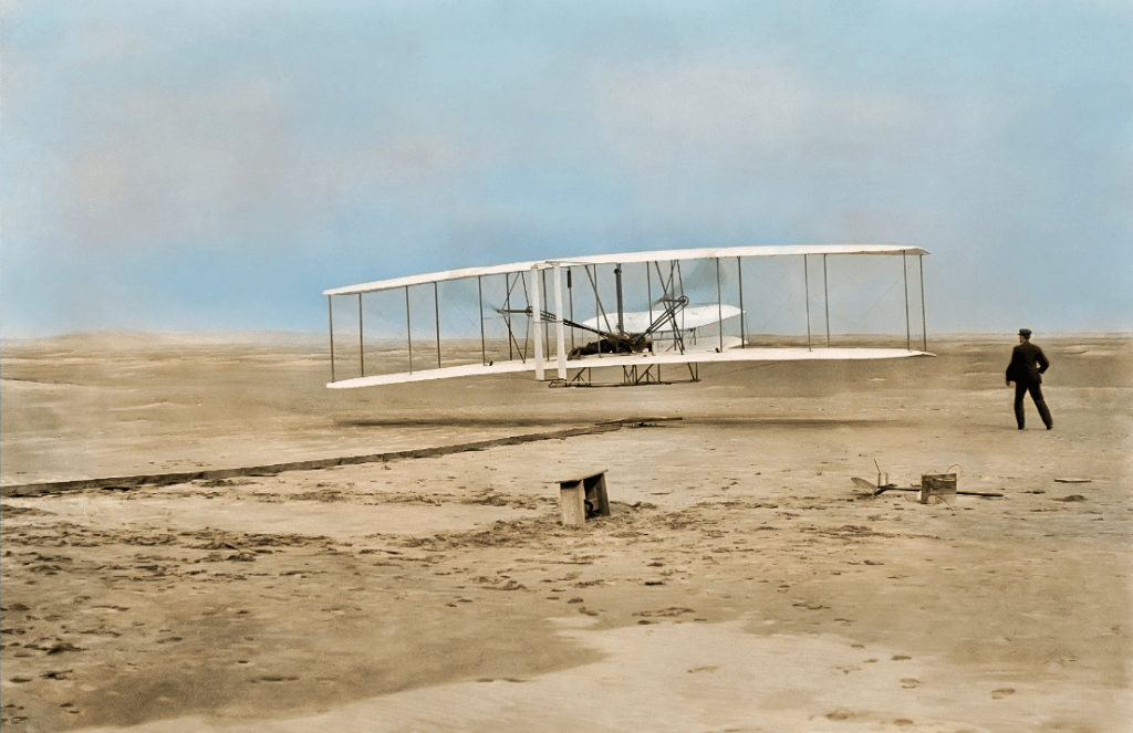 The History of Engineering in Color- wrightbrothersS-1024x663