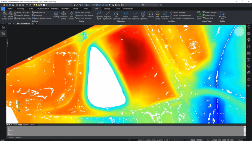 TIN surfaces benefitting from the accuracy of a large data set