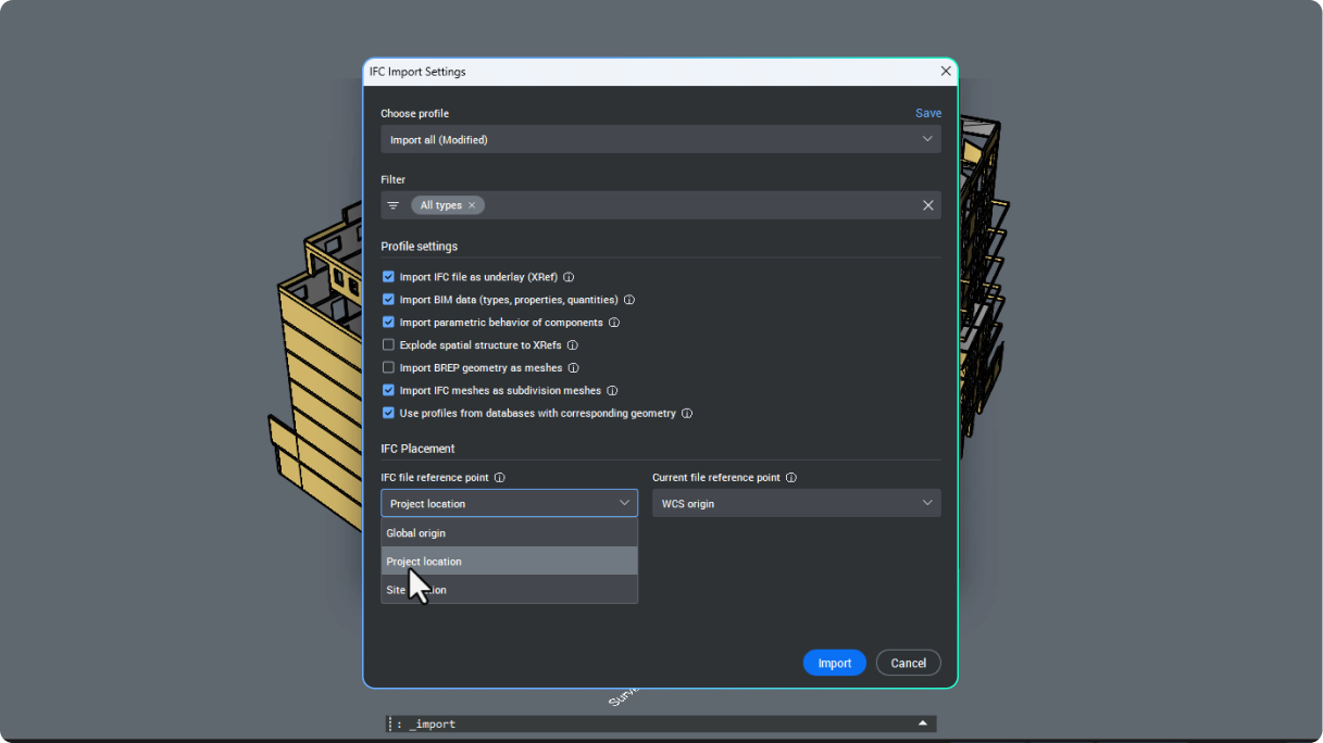 Location control during model federation Location control during model federation