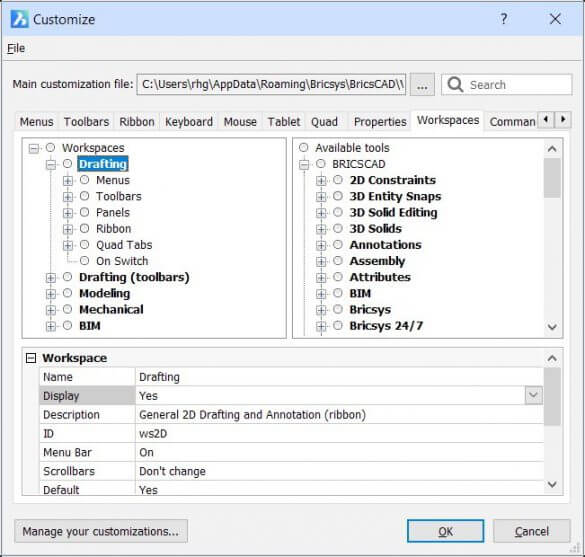 Workspaces and the User Interface - 2-1-585x557
