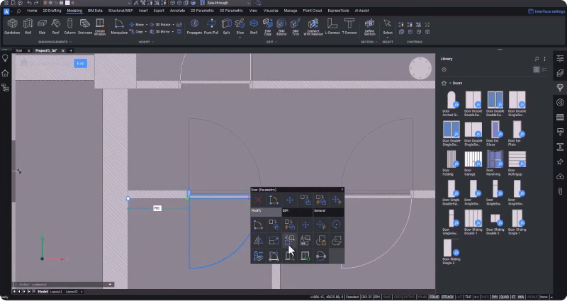 Flip Door BricsCAD BIM