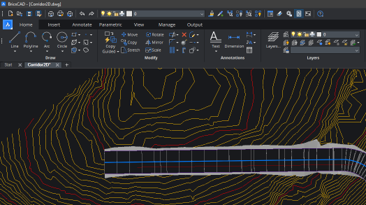 Civil 2D drawing BricsCAD