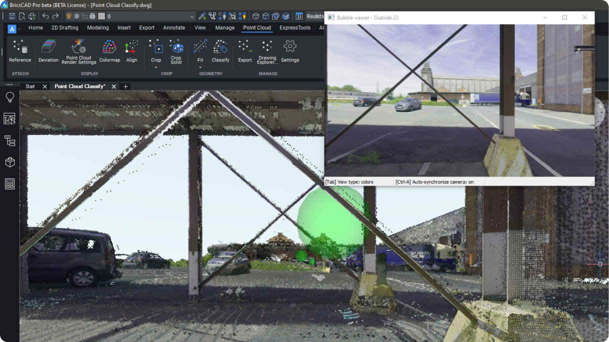 Manual point cloud classification