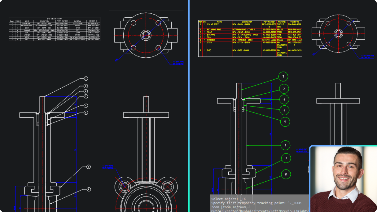 Parts List in BricsCAD Mechanical vs data extraction in BricsCAD Pro