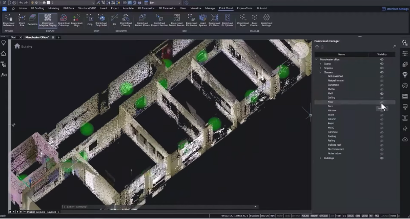 Classification des nuages de points avec la technologie Scan to BIM