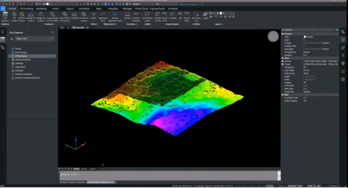 Point Cloud to TIN in BricsCAD V23.2