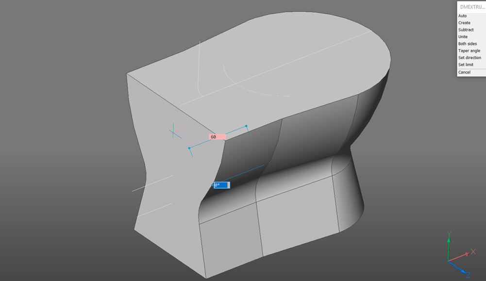 2D, 3D, BIM - 7 The Bathroom Part 3 - The toilet- 9 extrude