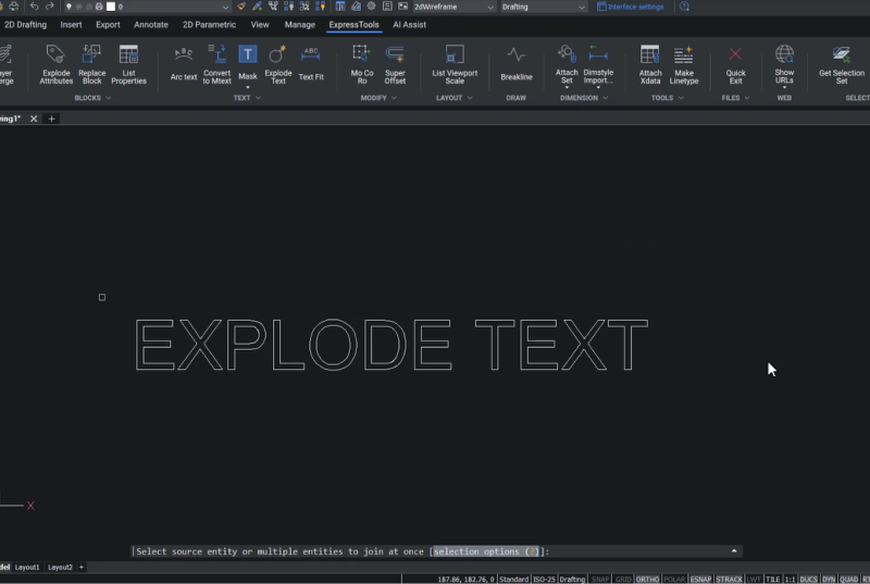Explode Text