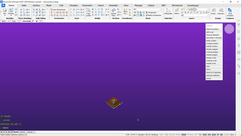 3D Model a Bar of Chocolate - Easy Builds- array