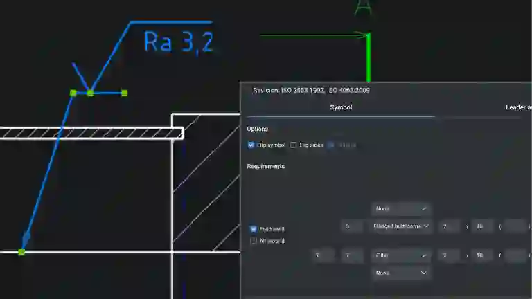 Welding Symbol Dialog updates