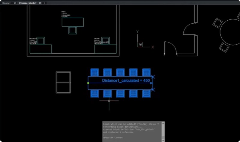 changed appearance table block