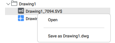 BricsCAD Drawing Recovery svs view
