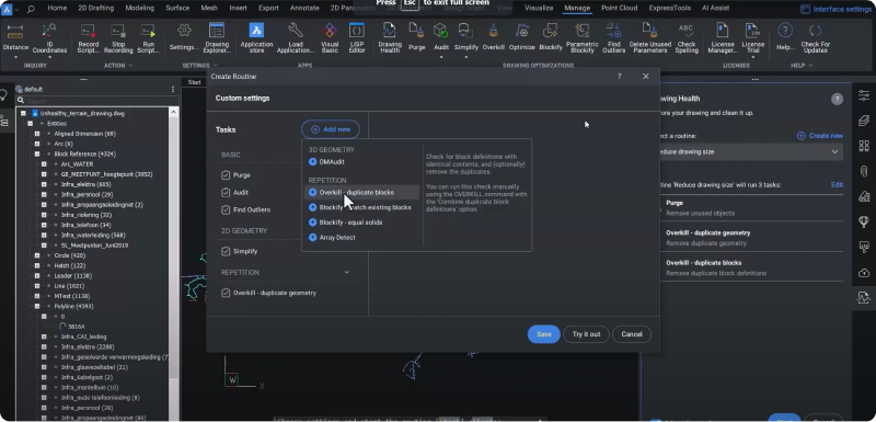 Create routine overkill