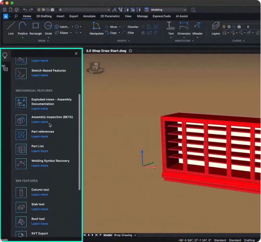 BricsCAD V24 のTipsパネル (1)