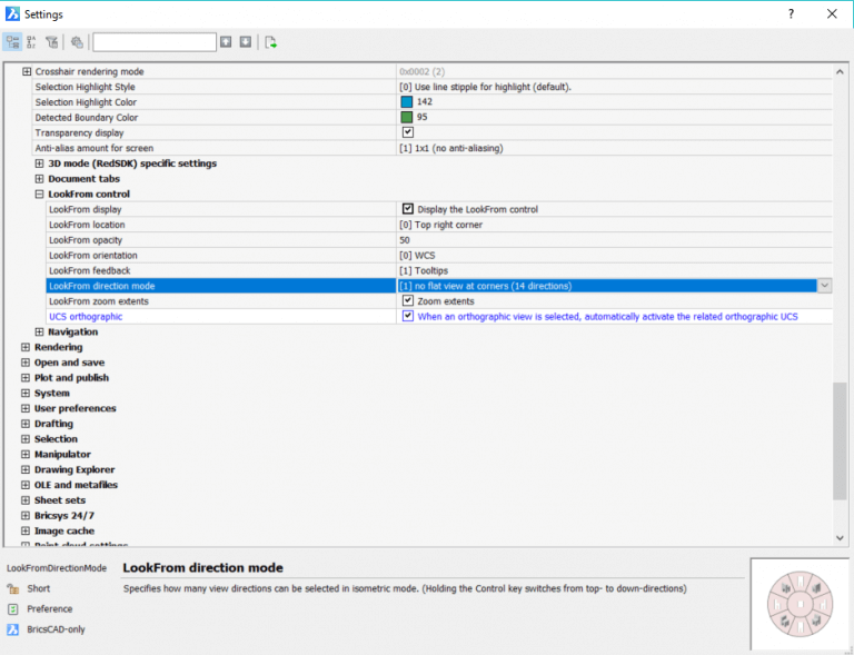 Top 10 things you might not know about BricsCAD- settings lookfrom2-768x589