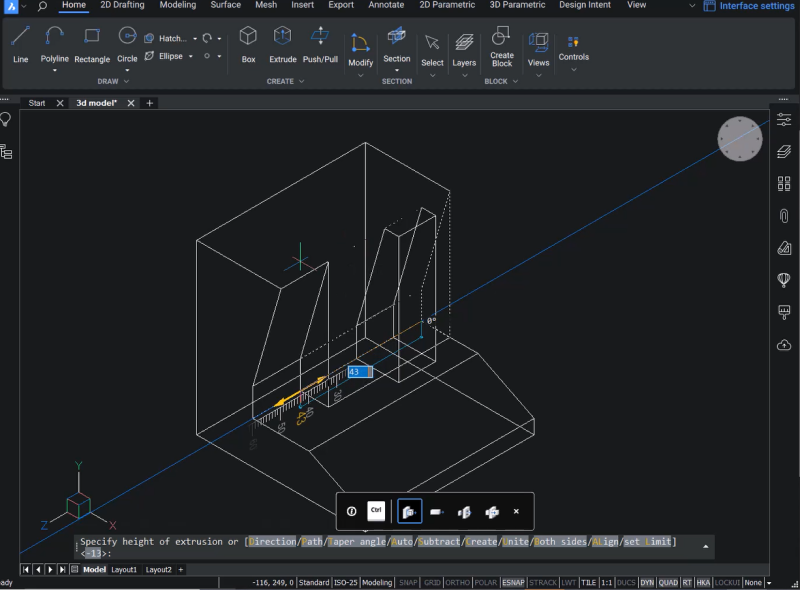3D modeling in BricsCAD