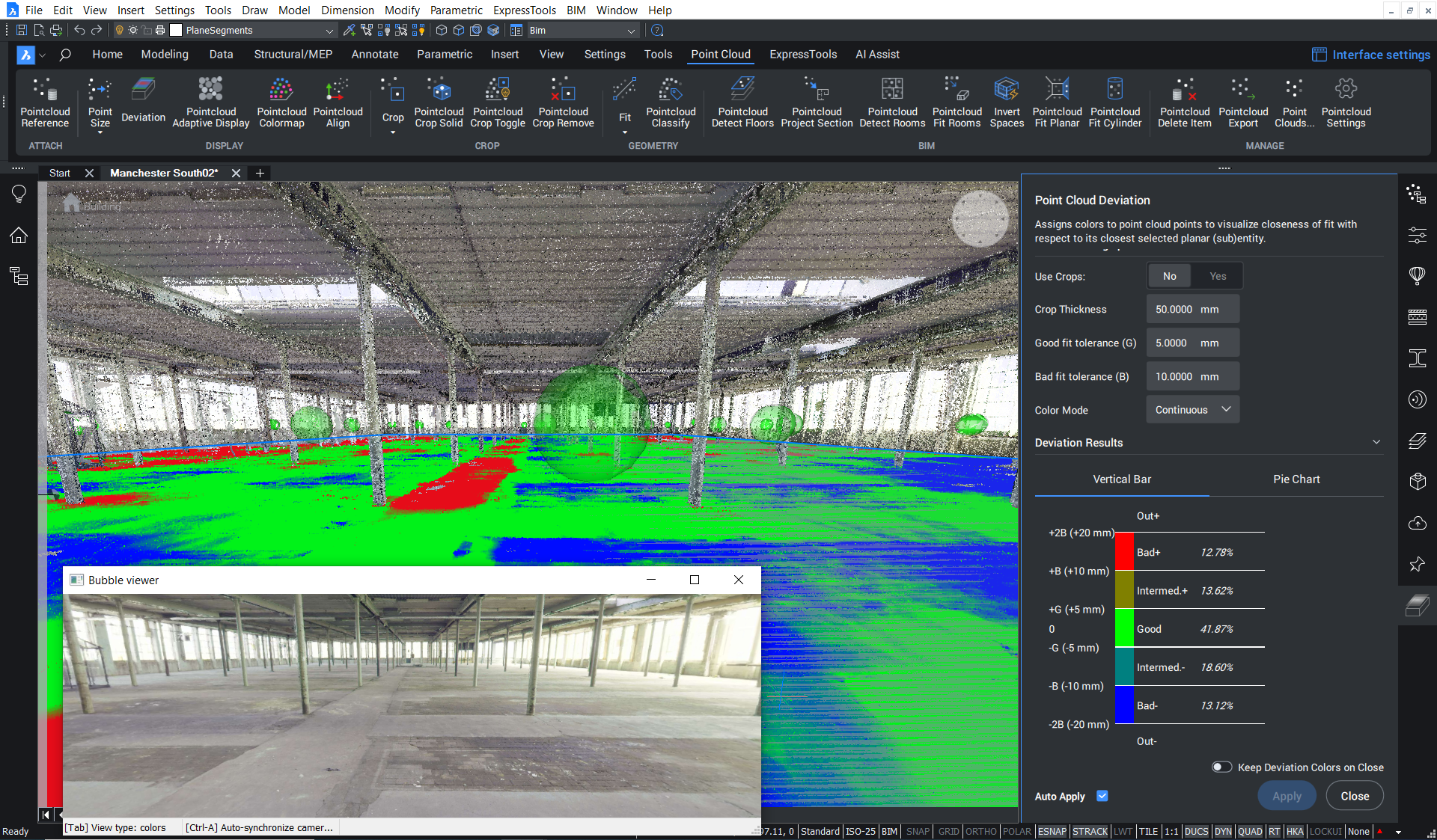 Point Cloud in BricsCAD for deviation