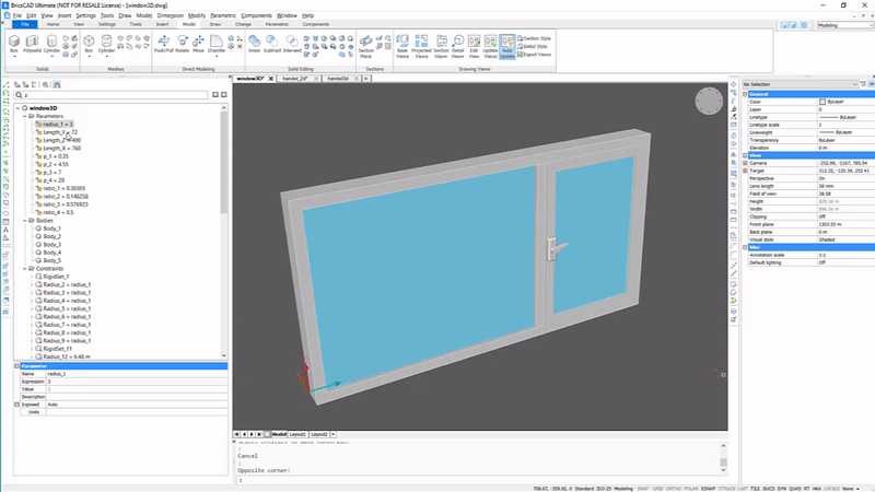 2D, 3D, BIM - 2 3D Drawing from engineering plans- parameters-1