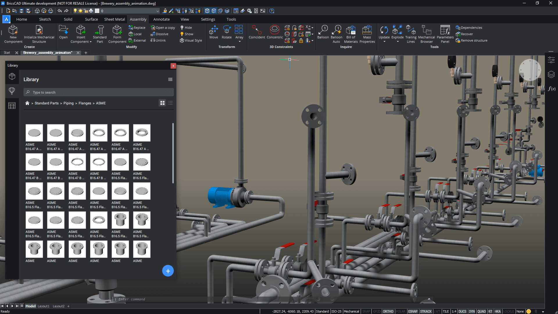 What’s new for BricsCAD® Pro V21- New-Standard-Parts-for-piping