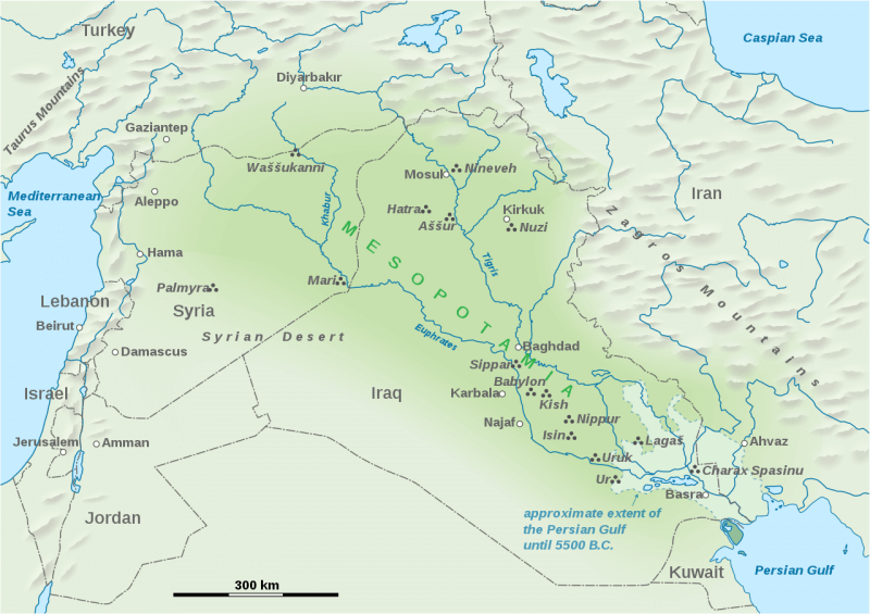 Who Invented the Wheel - A Brief History- mesopotamia and Syria english.svg-800x565