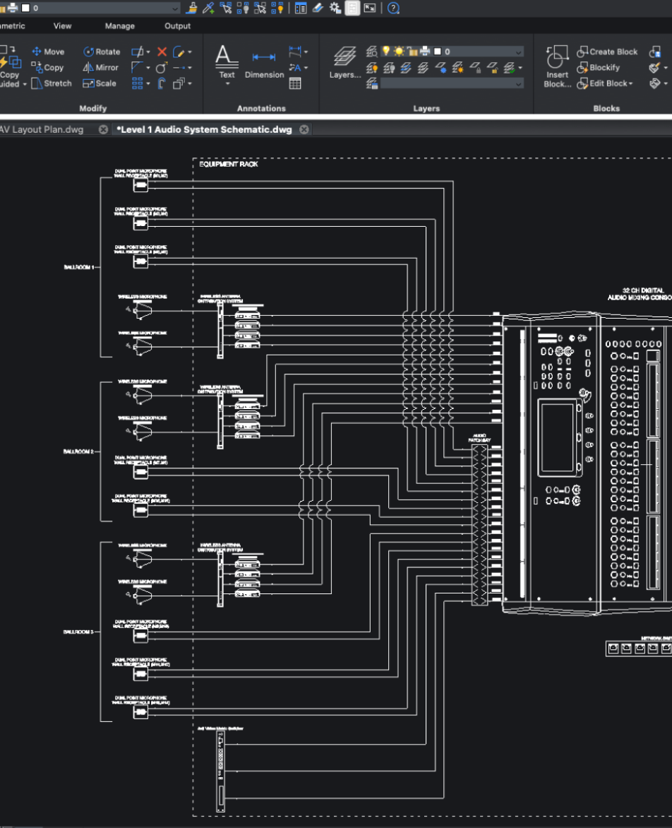 Concept Systems Technologies - audio-visual layout designs on CAD
