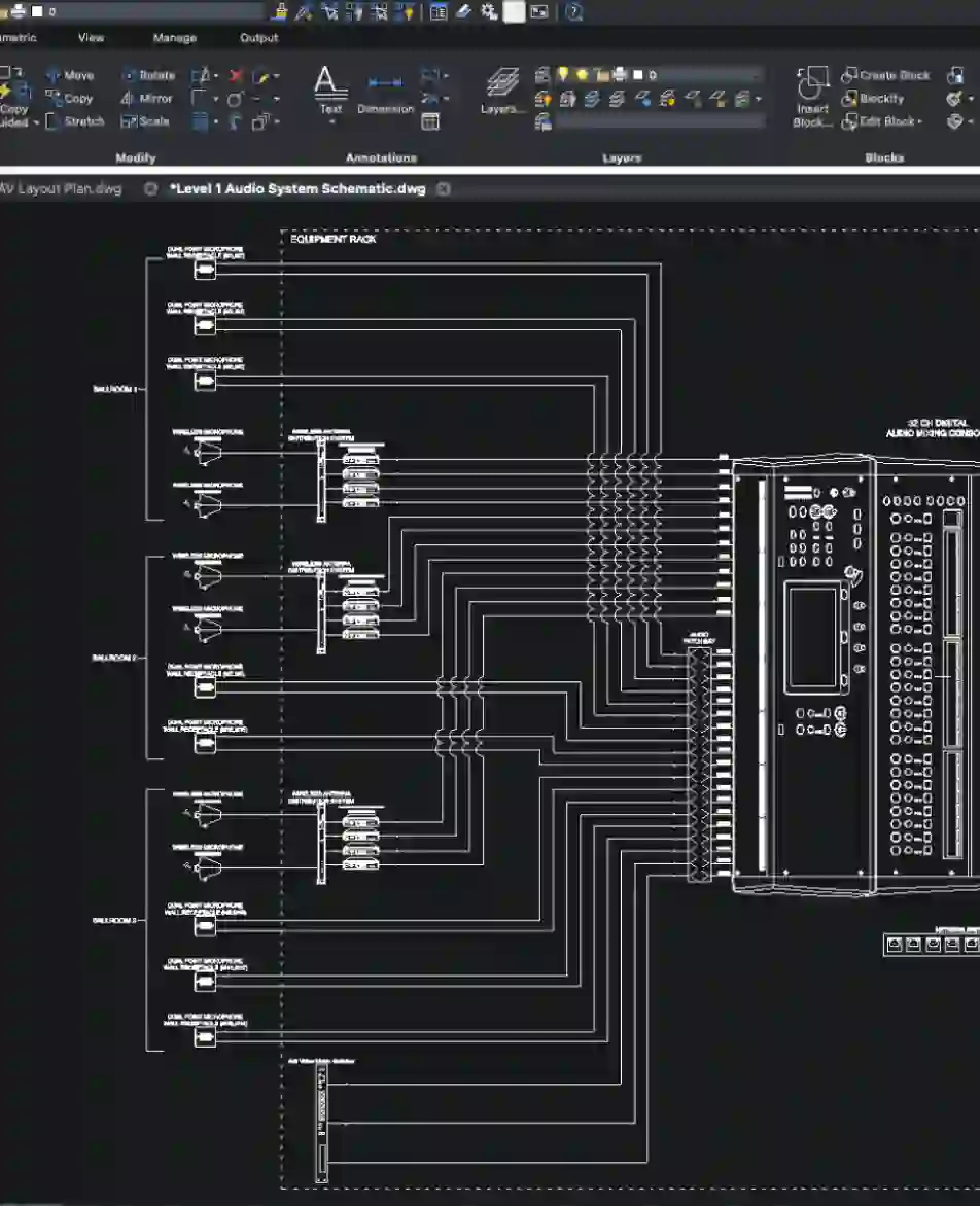 Concept Systems Technologies - audio-visual layout designs on CAD