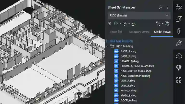 Model view tab Sheet Set Manager