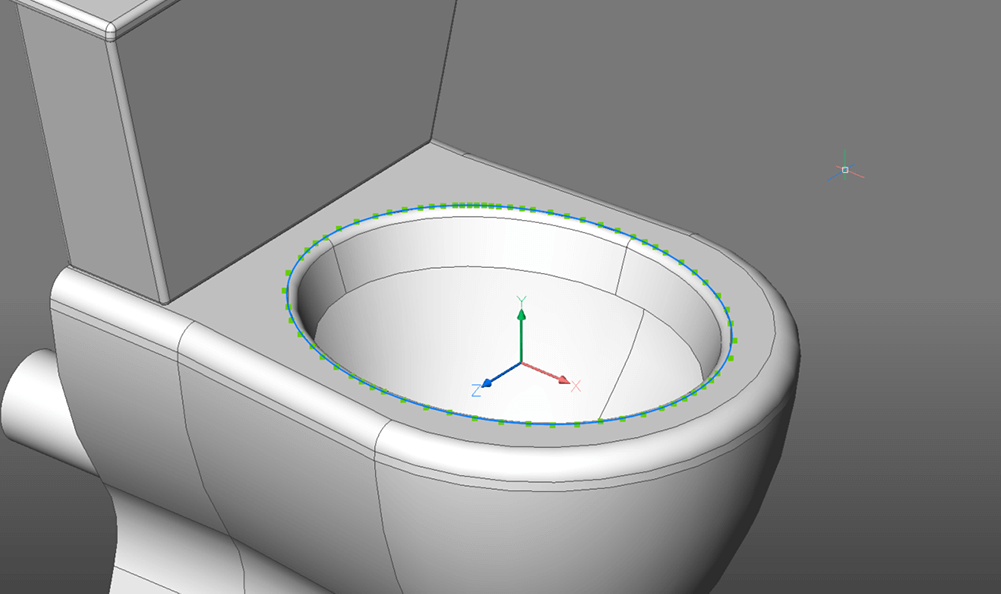 2D, 3D, BIM - 7 The Bathroom Part 3 - The toilet- seat 1 extract edges