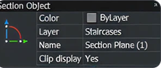 BricsCAD UI -Section Object panel (TL) BricsCAD UI -Section Object panel (TL)