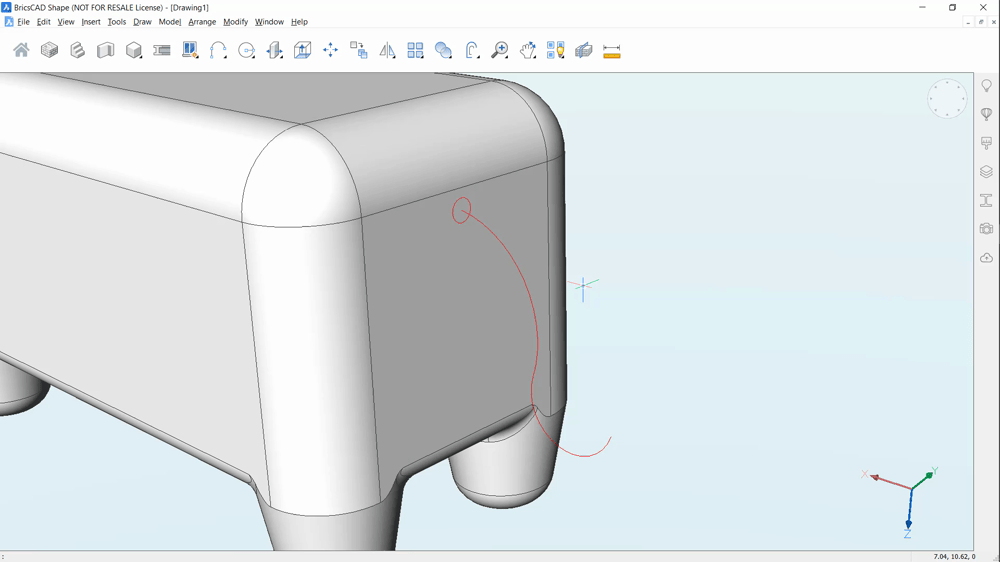 More Ways to Edit Entities in BricsCAD Shape -sweep