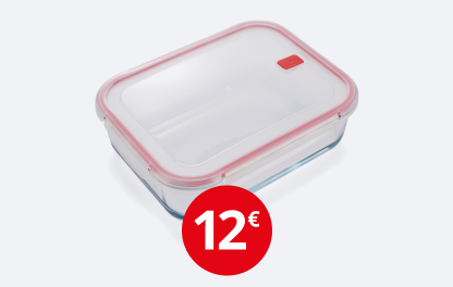 Boîte À Repas Rectangulaire Avec Couvercle Duralex Freshbox Bleu 1,7 L à Prix