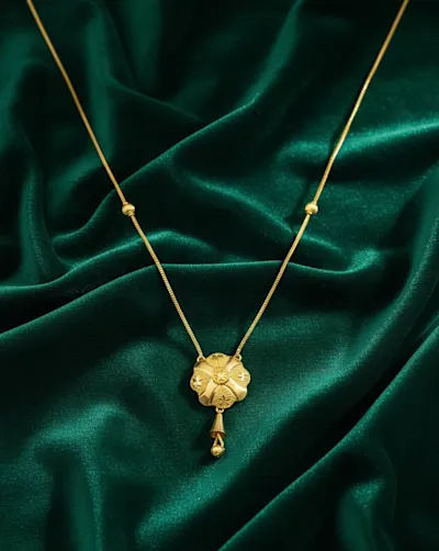  Gold Mala with Earrings Set 0020027