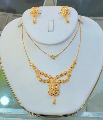 Butterfly style Double chain mala set 002002