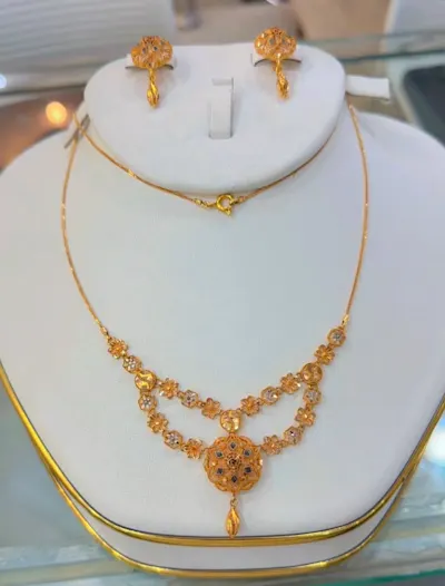 Double chain mala set antique 002001