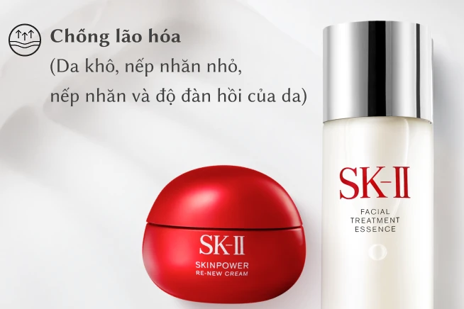 Chống lão hóa (Da khô, nếp nhăn nhỏ,  nếp nhăn và độ đàn hồi của da)     