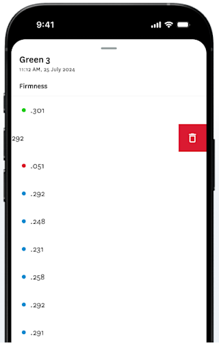 completed test measurements