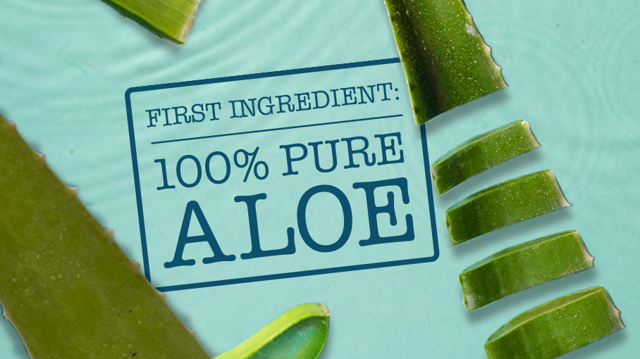 First ingredient: 100% pure aloe