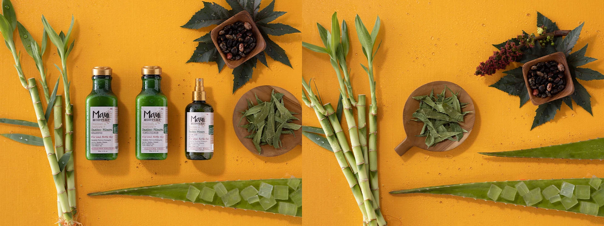 Thicken & Restore + Bamboo Fibers Collection with ingredients 