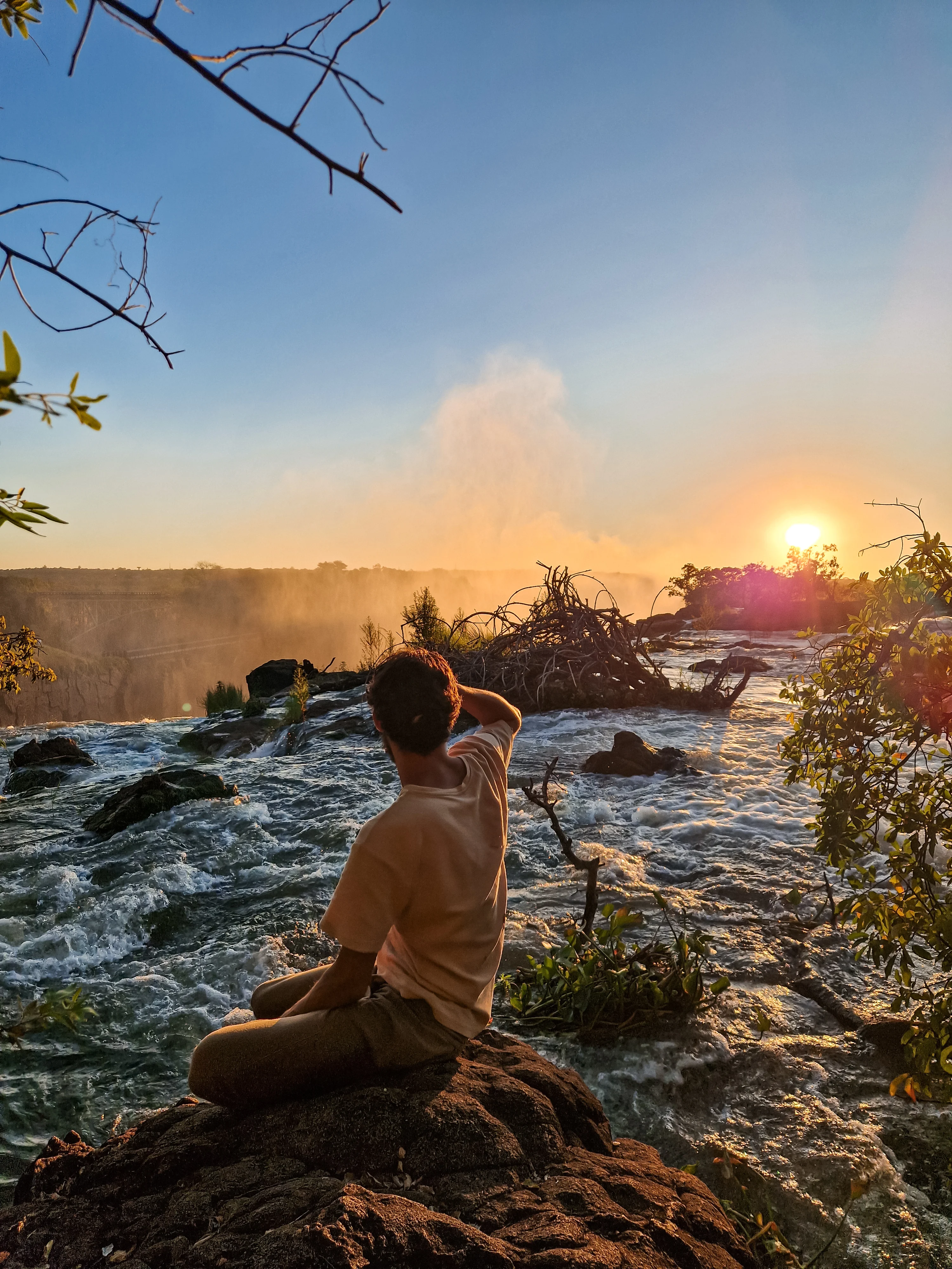 Sunset on the falls, timeless moments