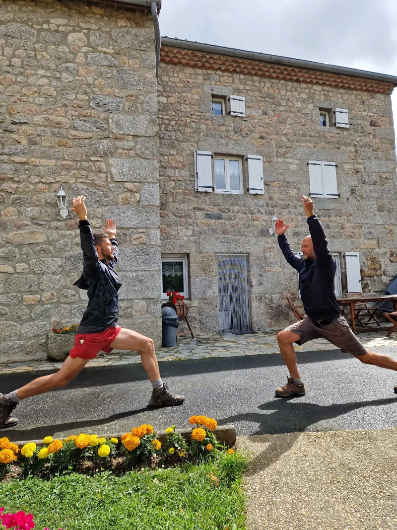 Morning routines continue even on Compostela