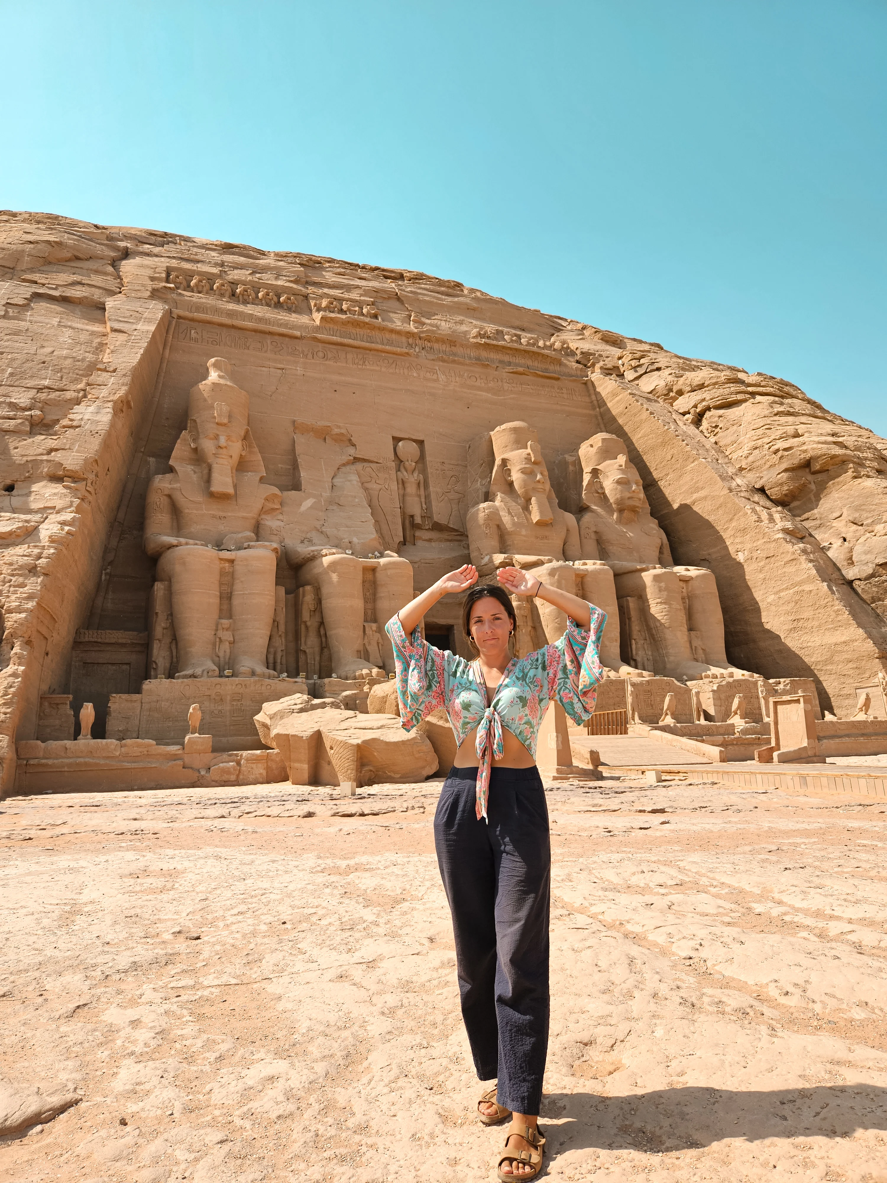 Lisa in Abu Simbel without the crowds !