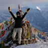 Lisa at the 4200m Mardi Himal viewpoint for sunrise
